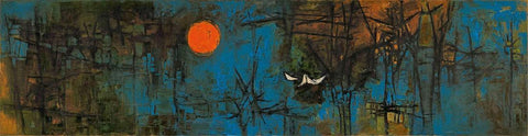 Setting Sun - B Prabha Painting - Indian Masters Art - Art Prints