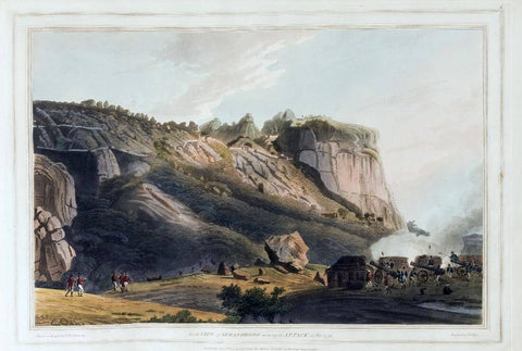 Sevandurg Attack Of 1791 (from Views Of Kingdom Of Mysore - The Country Of Tipu Sultan Series) Lt Robert Hyde Colebroke - c1804 - Vintage Orientalist Aquatint of India by Lt Robert Hyde Colebroke