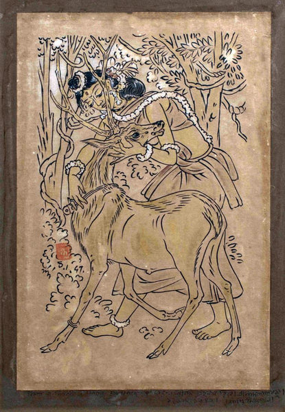 Shakuntala - Nandalal Bose - Bengal School - Indian Art Painting - Large Art Prints