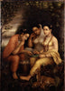Shakuntala writing a love letter on a lotus leaf - Raja Ravi Varma Painting - Art Prints