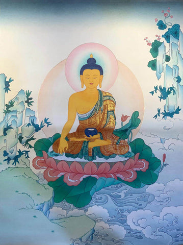 Shakyamuni Buddha - Japanese Ukiyo-e Woodblock  Painitng - Canvas Prints