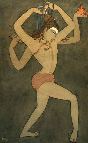 Shiva Gangadhara (Bearer Of The Ganga) - Y G Srimati Painting by Y G Srimati