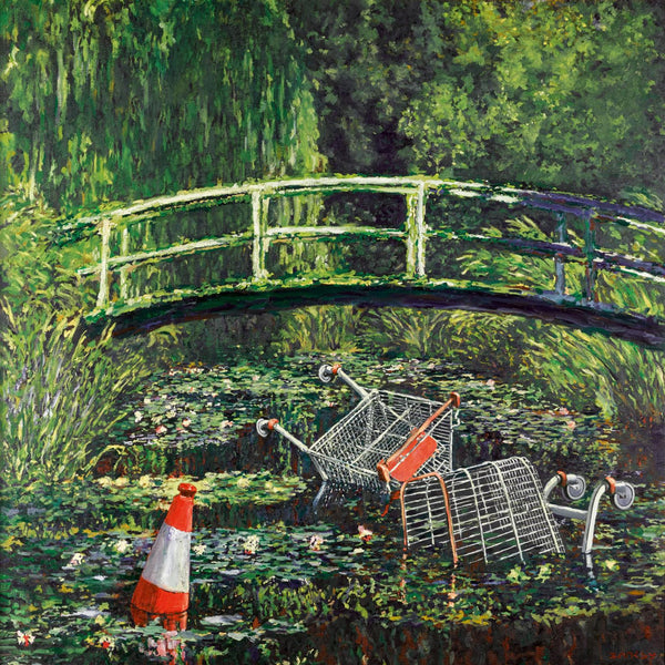 Show Me The Monet (Crude Oils Series) - Banksy - Pop Art Painting - Framed Prints