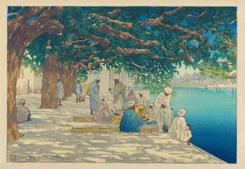 Silk Merchants- Charles Bartlett - Vintage Orientalist Paintings of India by Charles Bartlett