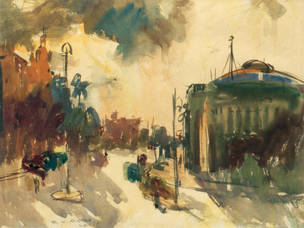 Sir Cowasji Jehangir Public Hall In Bombay - Sayed Haider Raza (Early Works) - Canvas Prints