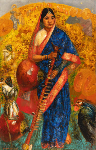 Sita - Boris Grigoriev - Vintage Ramayan Painting - Canvas Prints