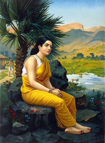 Sita Vanvas - Raja Ravi Varma - Indian Masters Ramayan Painting by Tallenge