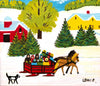 Sleigh Ride - Maud Lewis - Folk Art Painting - Framed Prints