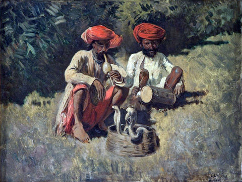 Snake Charmers - Bombay - Edwin Lord Weeks - Vintage Orientalist Art Painting Of India - Posters by Edwin Lord Weeks