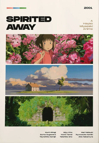 Spirited Away - Studio Ghibli - Japanaese Anime Movie Minimalist Poster by Tallenge