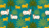 Srinathji Cows - Krishna Contemporary Pichwai Painting - Large Art Prints