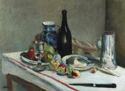 Still Life With Black Knife - Henri Matisse - Neo-Impressionist Art Painting by Henri Matisse