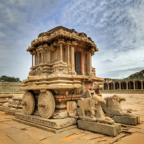 Large Artwork Prints of Stone Chariot At Hampi In Karnataka - Temples Of India - Large Art Prints by L N Taskar