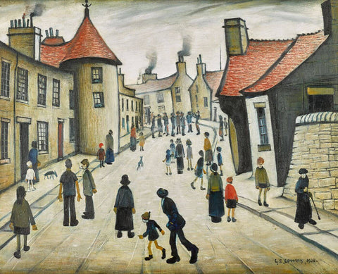 Street Musicians (in Shore Street Thurso) - L S Lowry Painting - Posters by L S Lowry