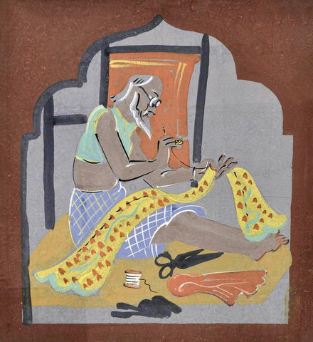 Tailor - Haripura Posters Collection - Nandalal Bose - Bengal School Painting by Nandalal Bose
