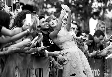 Taylor Swift - Selfies With Fans (Swifties) The Eras Tour - Pop Music Icon Poster - Large Art Prints by Tallenge Store