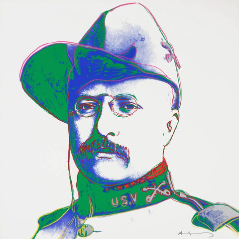 Teddy Roosevelt - Cowboys And Indians Series - Andy Warhol - Pop Art Print by Andy Warhol