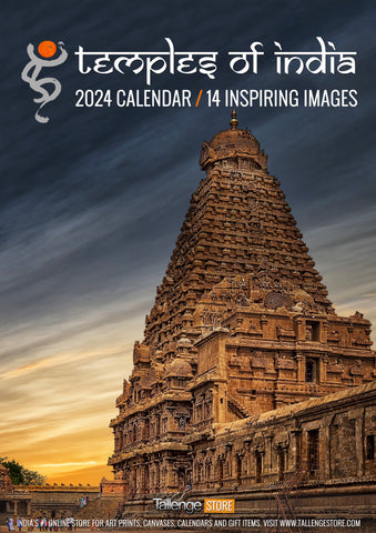 2024 Wall Calendar - Temples Of India
