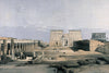Temple at Philae - Louis Haghe (c1846) - Vintage Orientalist Tinted Lithograph Of Egypt - Large Art Prints