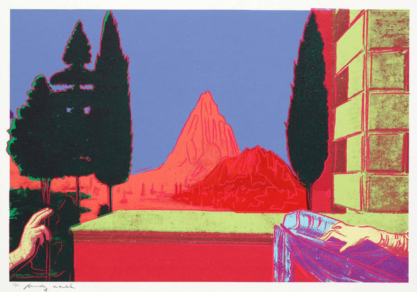 The Annunciation (Details Of Renaissance Paintings Series, Leonardo da Vinci - Red Yellow) - Andy Warhol - Pop Art Print - Large Art Prints