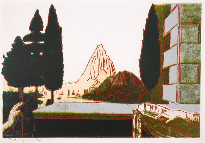 Large Artwork Prints of The Annunciation (Details Of Renaissance Paintings Series, Leonardo da Vinci, Grey) - Andy Warhol - Pop Art Print - Large Art Prints by Andy Warhol