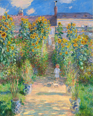 The Artists Garden at Vétheuil - Claude Monet - Impressionist Painting by Claude Monet 