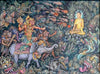 Prince Siddhartha Sees The Four Signs - Balinese Buddha Painting - Canvas Prints