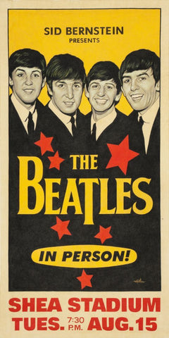 The Beatles - Concert At Shea Stadium, 23 Aug 1966 - Worlds Most Expensive Music Poster by Tallenge Store