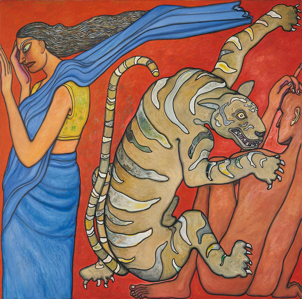 The Blue Sari - Canvas Prints