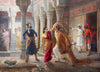 The Brave Kusumavati - Raja Ravi Varma - Indian Painting - Canvas Prints