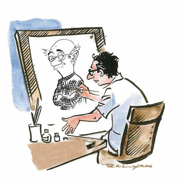 The Common Man - R K Laxman - Art Prints