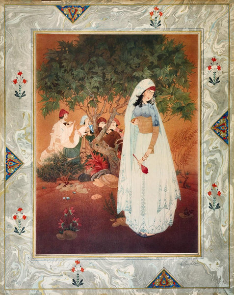 The Desert In Bloom (From Muraqqa-i-Ghalib) - Abdur Chugtai - Art Painting - Framed Prints