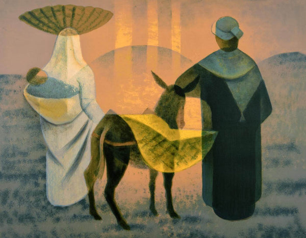 The Flight To Egypt - Louis Toffoli - Contemporary Christian Art Painting - Canvas Prints
