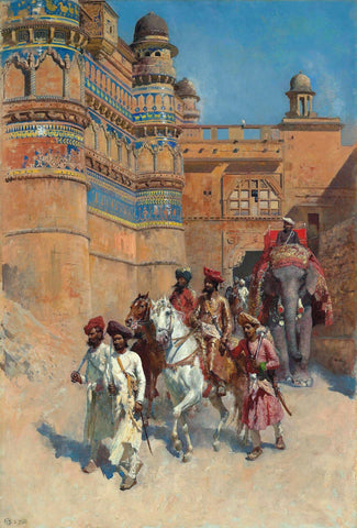 The Fort Of Gwalior Madhya Pradesh  - Edwin Lord Weeks - Vintage Orientalist Art Painting Of India by Edwin Lord Weeks
