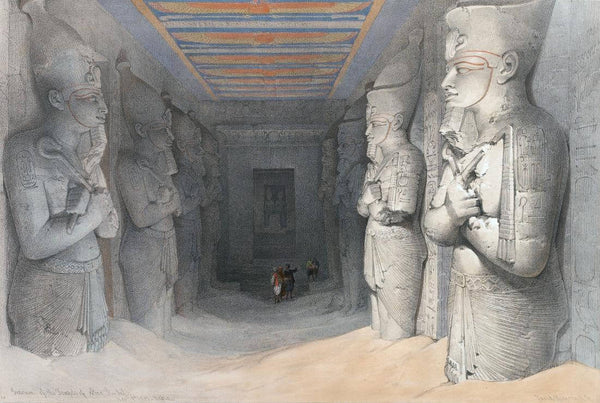 The Great Temple At Abu Simbel (c1836) - David Roberts RA - Vintage Orientalist Painting Of Egypt - Life Size Posters