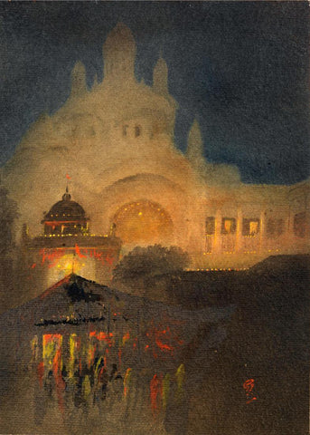 The Illumination Of The Shadow - Gaganendranath Tagore - Bengal School - Indian Art Painting by Gaganendranath Tagore
