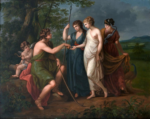 The Judgment of Paris - Angelica Kauffmann R A - Neo-classical Painting - Framed Prints