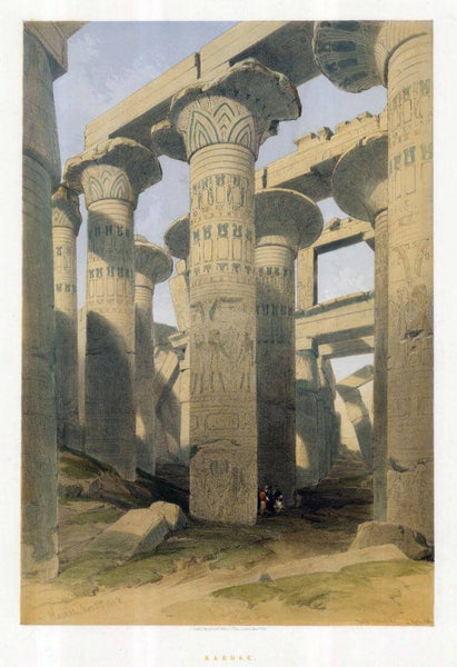 The Karnak Temple Complex - David Roberts RA - Vintage Orientalist Painting Of Egypt - Canvas Prints