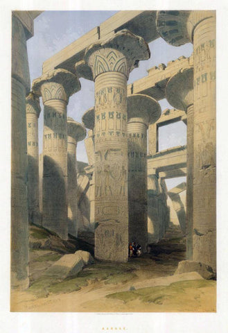 The Karnak Temple Complex - David Roberts RA - Vintage Orientalist Painting Of Egypt - Canvas Prints