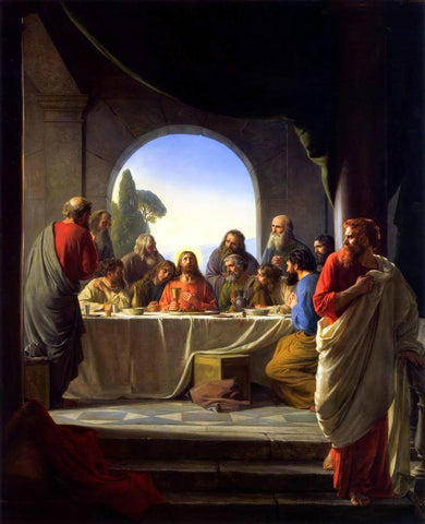 The Last Supper - Carl Bloch - Christian Art Masterpiece Painting by Carl Bloch