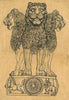 The Lion Capital of Ashoka - Nandalal Bose - Bengal School - Indian National Emblem Painting - Framed Prints