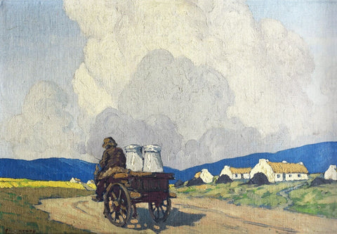 The Milk Cart - Paul Henry RHA - Irish Master - Impressionist Figurative Painting - Framed Prints