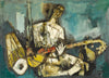 The Musician - Maqbool Fida Husain Painting - Canvas Prints