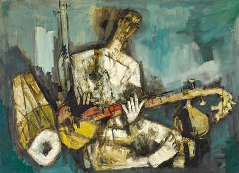 The Musician - Maqbool Fida Husain Painting by M F Husain