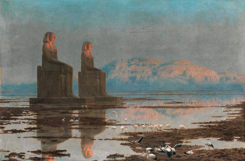 The Nile In Flood At Thebes - Jean-Leon Gerome - Vintage Orientalist Painting Of Egypt - Framed Prints by Jean Leon Gerome