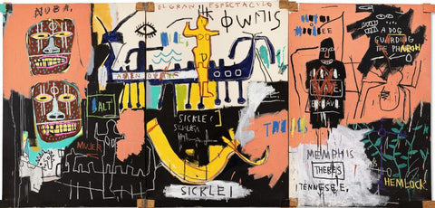 The Nile (El Gran Espectaculo) - Jean-Michael Basquiat - Neo Expressionist Painting by Jean-Michel Basquiat