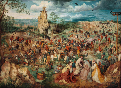 The Procession to Calvary (Carrying The Cross Of Christ) - Pieter Bruegel The Elder by Christian Art