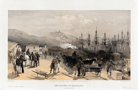 The Railway At Balaklava - William Simpson Painting - Life Size Posters