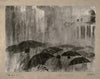 The Rain In Calcutta - Gaganendranath Tagore - Bengal School Painting - Framed Prints