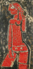 The Red Girl - M F Husain Painting - Posters